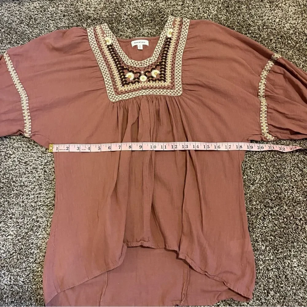 Max Studio Boho Printed Top - Picture 10 of 11